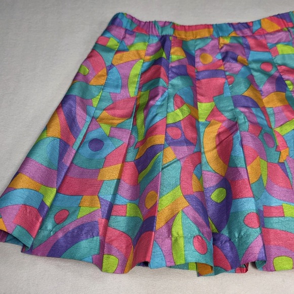 Vintage Lily's of Beverly Hills Tennis Style Golf Skirt Sz 12 Geometric USA Y2K - Picture 3 of 11